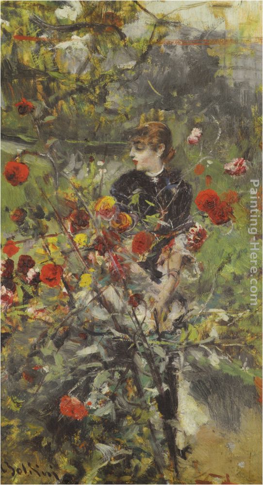 The Summer Roses painting - Giovanni Boldini The Summer Roses art painting